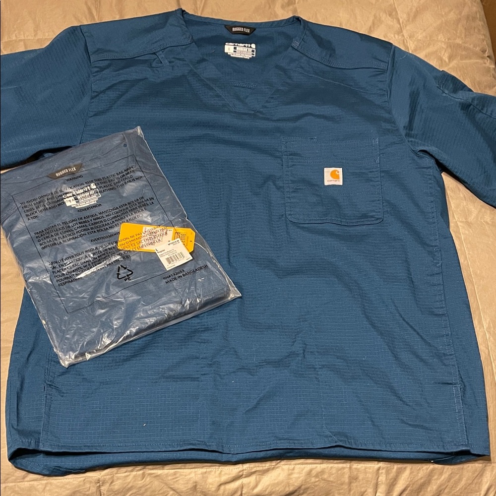 Carhartt Men's Caribbean Blue Scrub tops